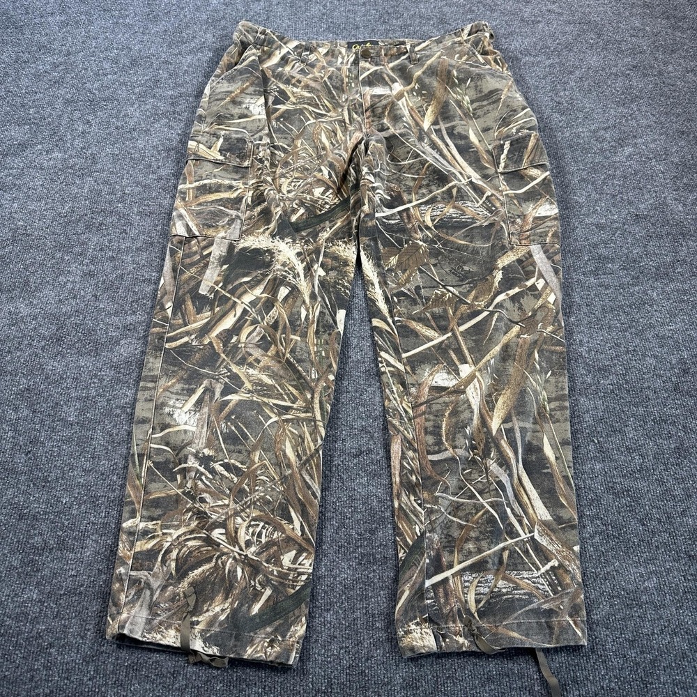 Cabela's Cargo Pants Men 40x31 Brown‎ Excellent Camo Adjustable Hunting Workwear